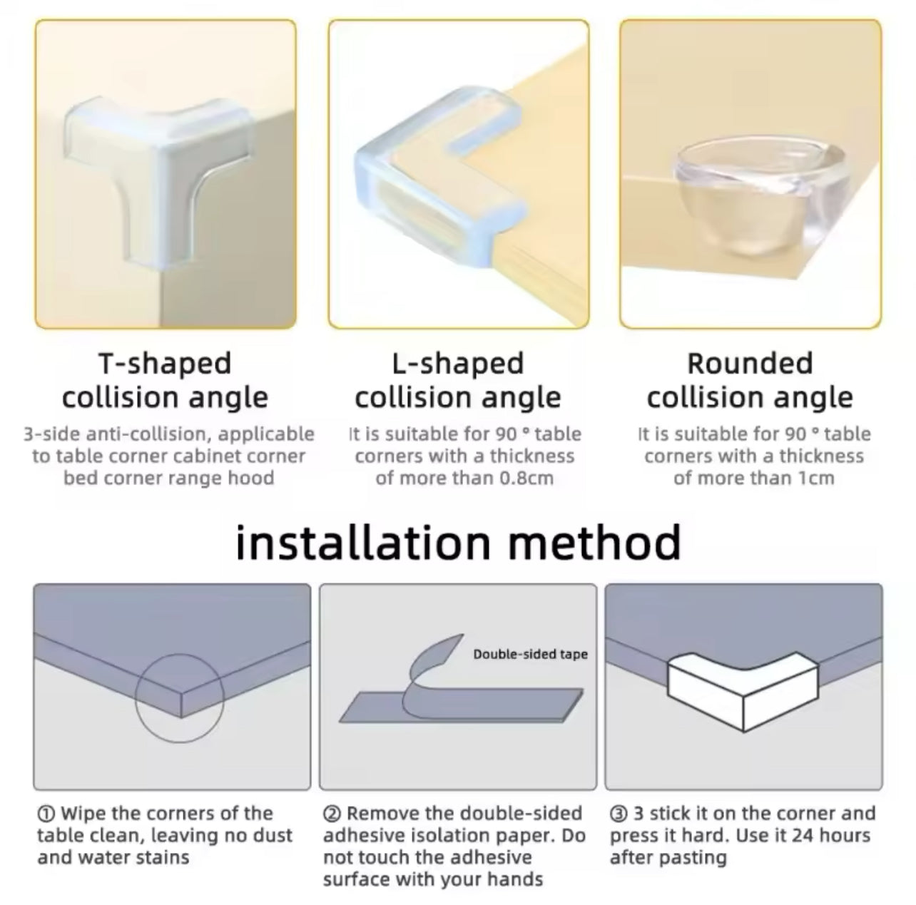 Protecteurs sécurité coins de table silicone bébé